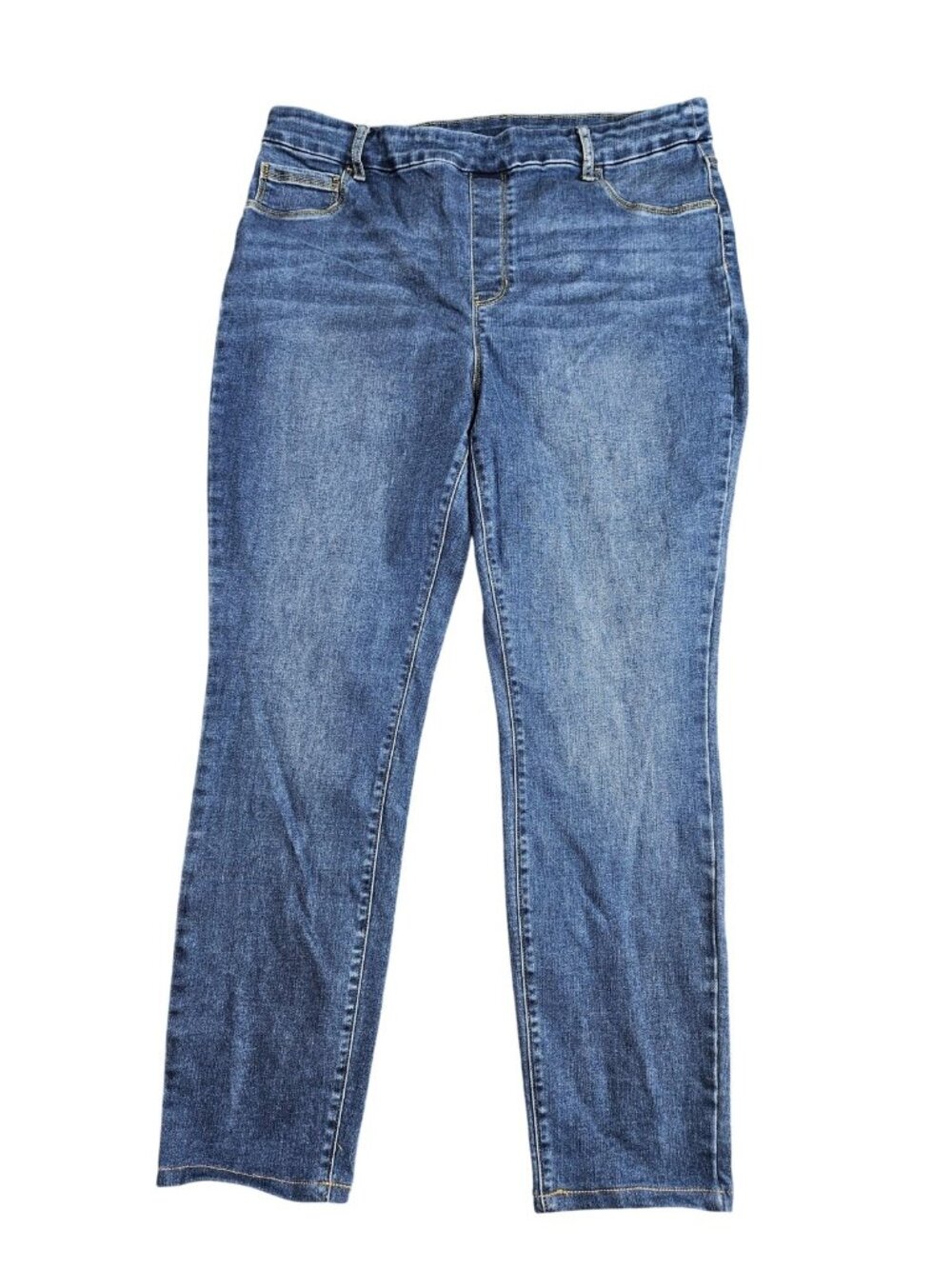 Time And Tru Jegging‎ Jeans Womens L Blue Med Wash High Rise Pull On Stretch